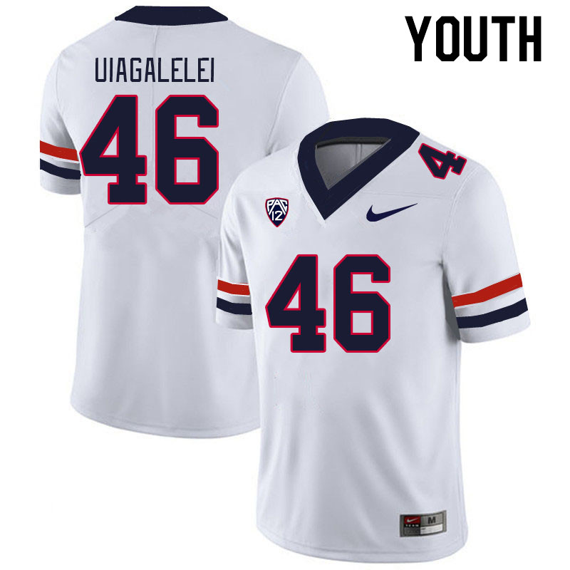Youth #46 Ta'ita'i Uiagalelei Arizona Wildcats College Football Jerseys Stitched-White